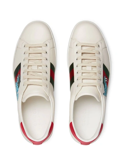 Shop Gucci X Freya Hartas Ace Low-top Sneakers In White