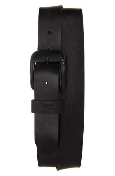 Shop Allsaints Sculpted Buckle Leather Belt In Black