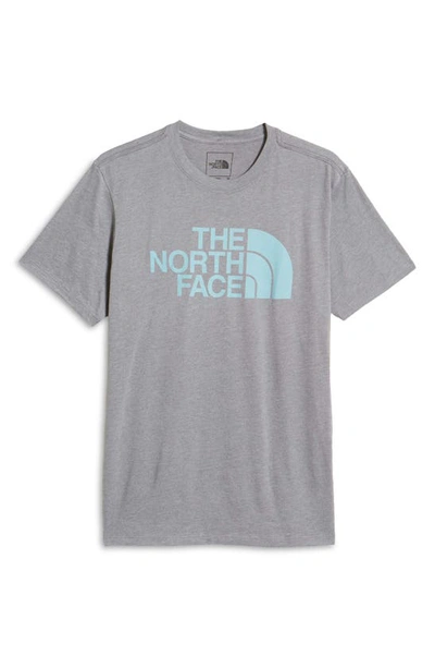 Shop The North Face Half Dome Logo Graphic Tee In Medium Grey Heather