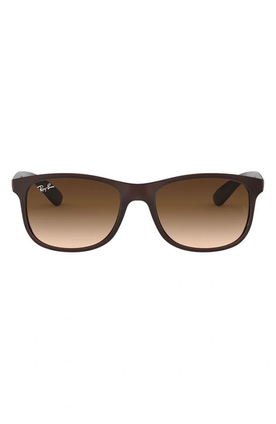 Shop Ray Ban Youngster 55mm Gradient Sunglasses In Brown