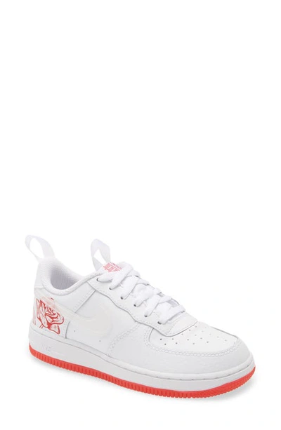 Shop Nike Air Force 1 Lv8 3 Sneaker In White/ White/ University Red