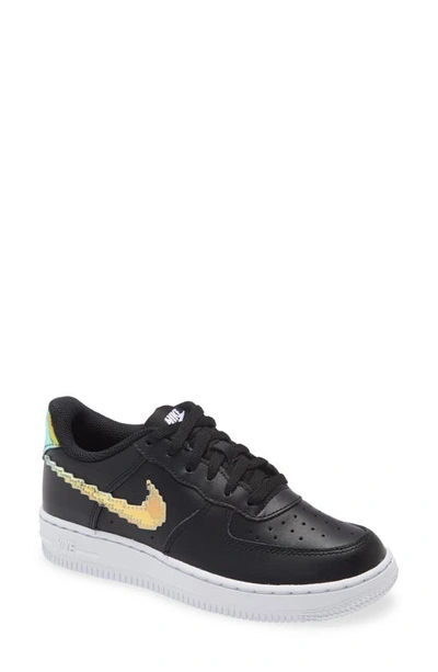 Nike Kids' Air Force 1 Lv8 "digital Swoosh" Sneakers In Black/ Multi/ Color  | ModeSens