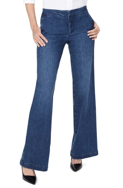 Shop Nydj Wide Leg Trouser Jeans In Clean Habana