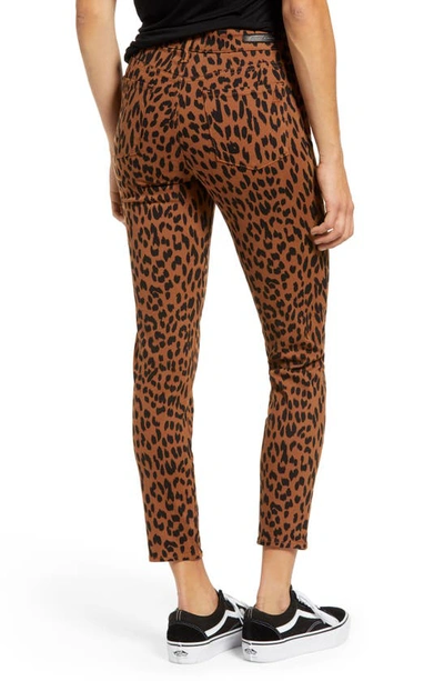 Shop Articles Of Society Heather Leopard Print High Waist Ankle Skinny Jeans In Edgerton