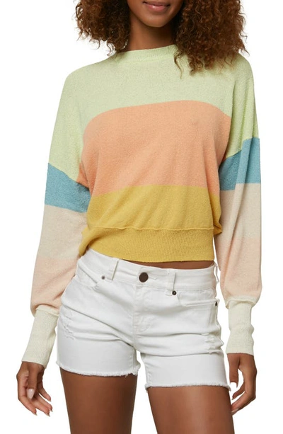 Shop O'neill Shoreward Colorblock Sweater In Shell Coral