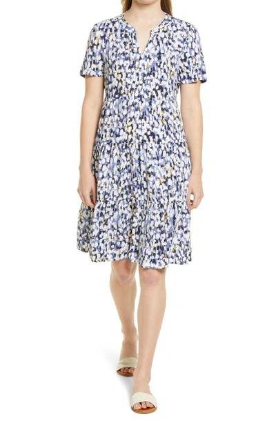 Shop Beachlunchlounge Coley Print Tiered Shift Dress In Abstract Nouveau