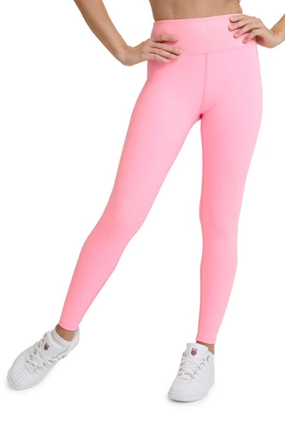 Shop Eleven By Venus Williams The Glow Up By  X K-swiss Sparklette High Waist Tennis Leggings In Sunburst Pink