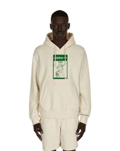 Shop Adidas Originals Yoda Hooded Sweatshirt In Non-dyed