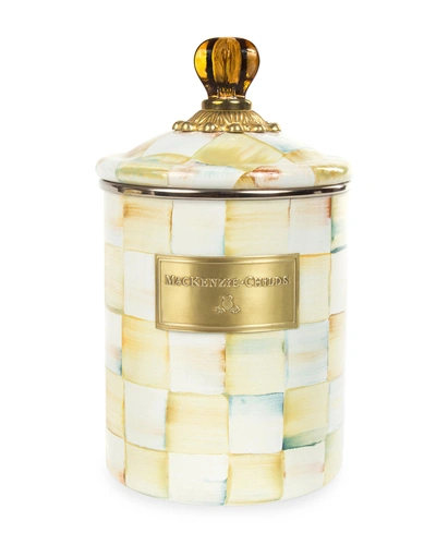 Mackenzie-childs Parchment Check Large Canister