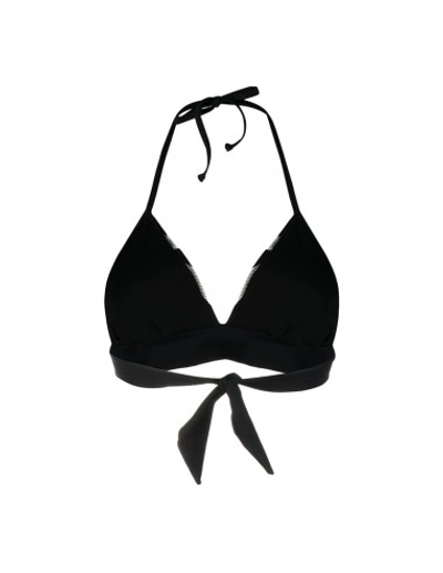 Shop Moschino Swimsuit Bikini Top In Black