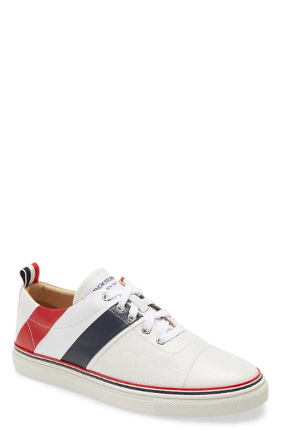 Shop Thom Browne Cap Toe Low Top Sneaker In White