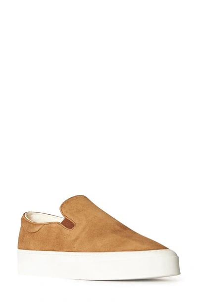 Shop The Row Marie H Suede Slip-on Sneaker In Caramel