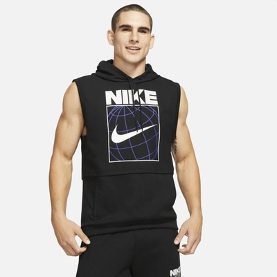 Nike Dri-fit Men's Sleeveless Graphic Training Hoodie In Black | ModeSens