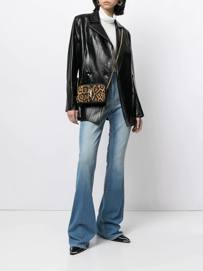 L'agence Stonewashed Flared Jeans In Blue