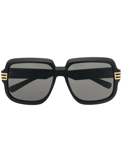 Shop Gucci Oversized-frame Sunglasses In Black