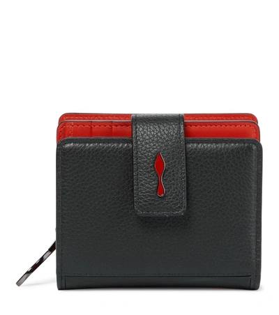 Shop Christian Louboutin Paloma Mini Leather Wallet In 黑色