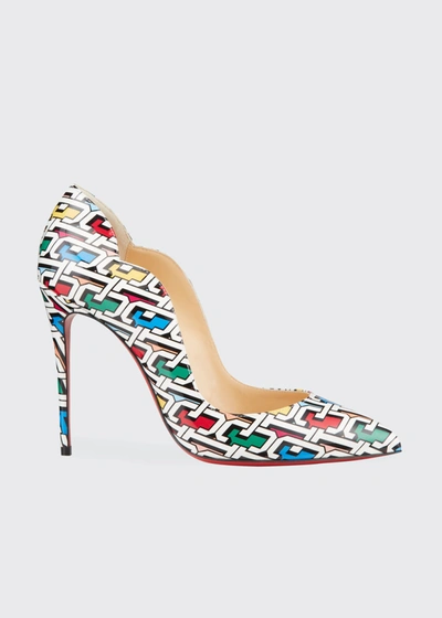 Shop Christian Louboutin Hot Chick Printed Patent Stiletto Pumps In Multi