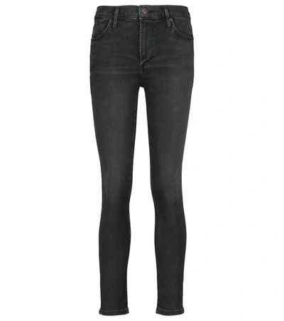 Shop Citizens Of Humanity Rocket Ankle Mid-rise Skinny Jeans In Black
