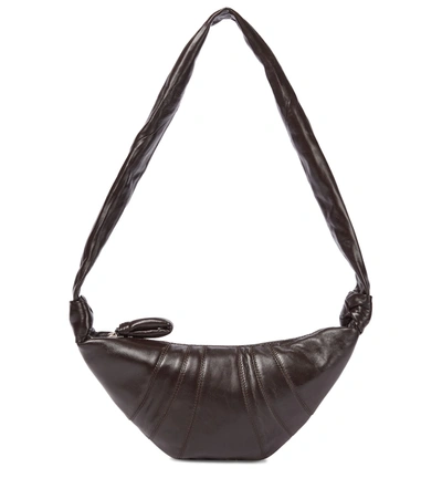 Lemaire Womens Dark Chocolate Croissant Medium Leather Cross-body Bag In Brown