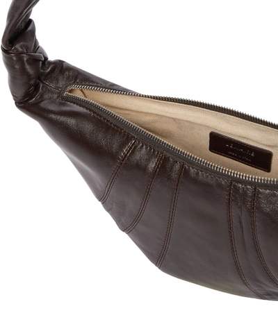 Lemaire Womens Dark Chocolate Croissant Medium Leather Cross-body Bag In Brown
