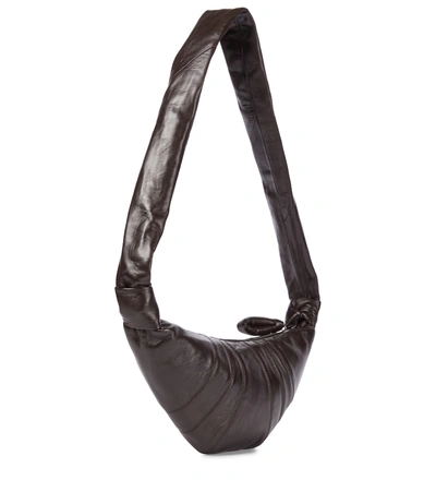 Lemaire Womens Dark Chocolate Croissant Medium Leather Cross-body Bag In Brown