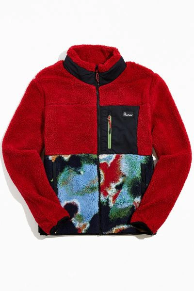 Shop Penfield Mattawa Printed Fleece Jacket In Red