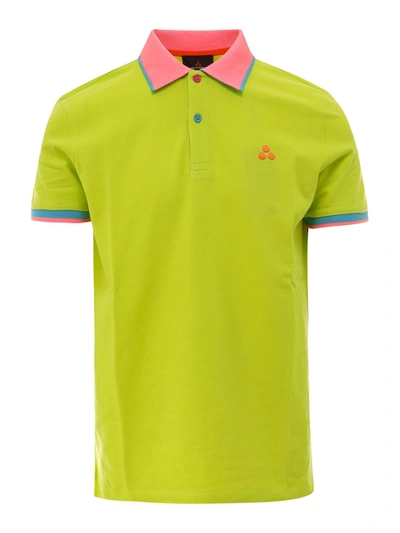 Shop Peuterey Contrasting Edges Polo Shirt In Green