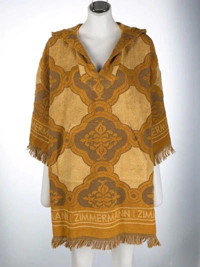 Shop Zimmermann Aliane Terry-cloth Dress In Gelb