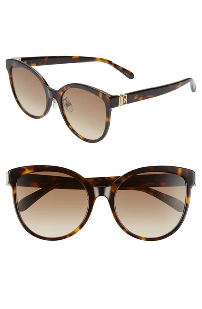 Shop Givenchy 56mm Special Fit Gradient Round Sunglasses In Dkhavana/ Brown Gradient