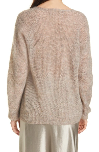 Shop Max Mara Nord Oversize Mohair Blend Sweater In Turtledove