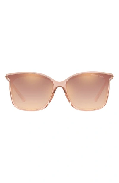 Shop Michael Kors 61mm Square Sunglasses In Brown
