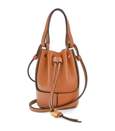 Shop Loewe + Paula's Ibiza 2021 Nano Leather Balloon Bag In Brown