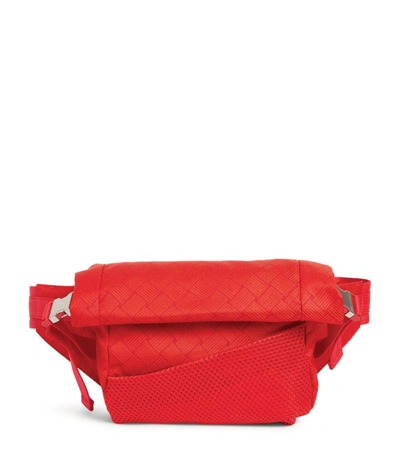 Shop Bottega Veneta Folded Belt Bag In Red