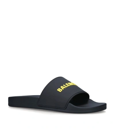 Shop Balenciaga Logo Slides In Multi