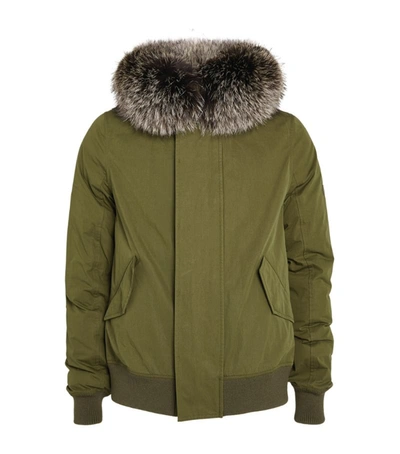Shop Yves Salomon Homme Hooded Jacket In Beige
