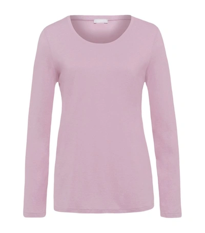 Shop Hanro Sleep & Lounge Long-sleeved Shirt In Pink