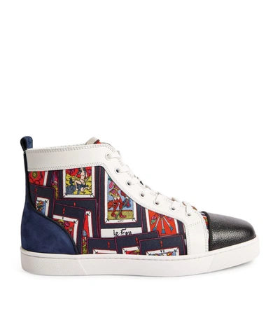 Shop Christian Louboutin Louis Orlato Printed High-top Sneakers In Red
