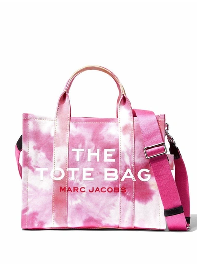 Shop Marc Jacobs The Tote Handbag In Tie Dye Fabric In Pink