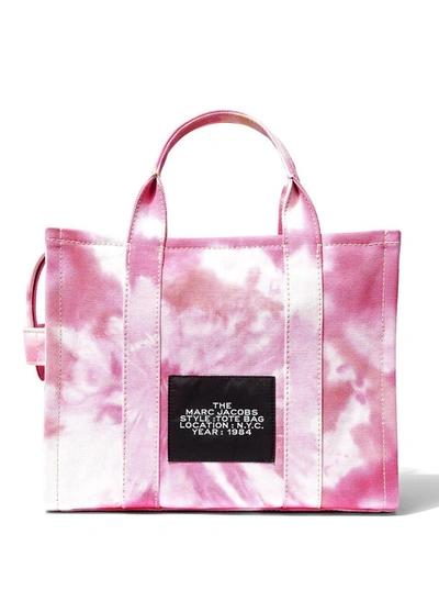 Shop Marc Jacobs The Tote Handbag In Tie Dye Fabric In Pink