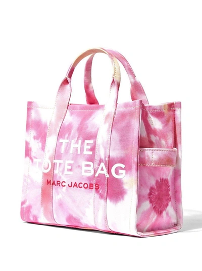 Shop Marc Jacobs The Tote Handbag In Tie Dye Fabric In Pink
