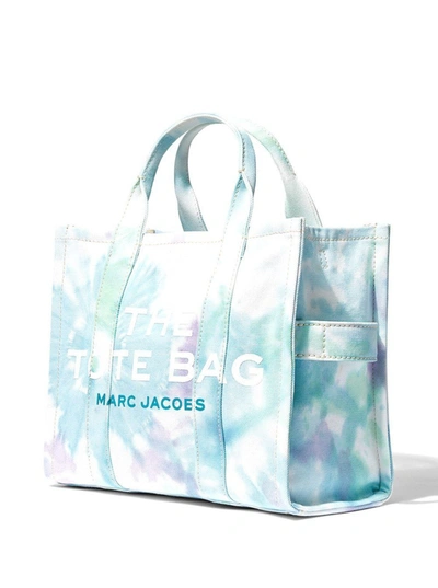 Shop Marc Jacobs The Tote Handbag In Tie Dye Fabric In Blu