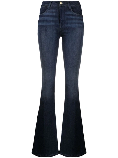 Shop Frame Slim-fit Flared Jeans In Blau