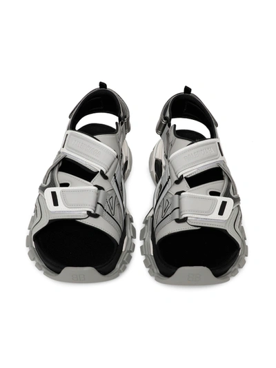 Shop Balenciaga Track Sandals, Grey