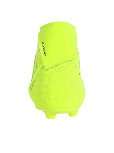 Shop Balenciaga Fluorescent Yellow Soccer Sneakers