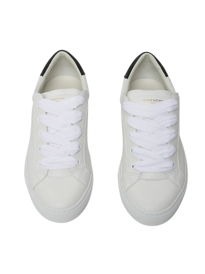 Shop Givenchy Two-tone Leather Sneakers White/black