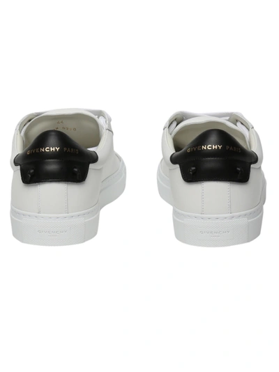 Shop Givenchy Two-tone Leather Sneakers White/black