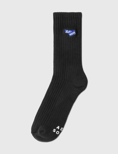 Shop Ader Error Og Diagonal 5202 Socks In Black