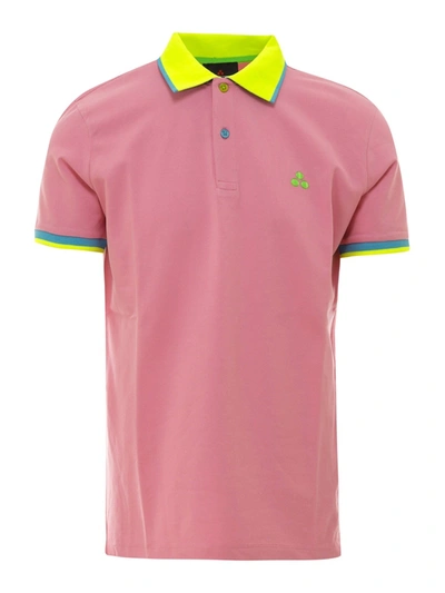 Shop Peuterey Pink Cotton Polo Shirt