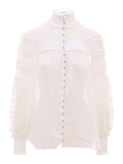 Shop Zimmermann White Cotton Shirt