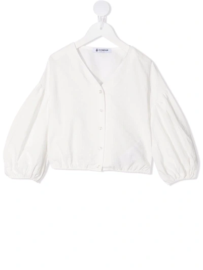 Shop Dondup V-neck Knit Cardigan In White